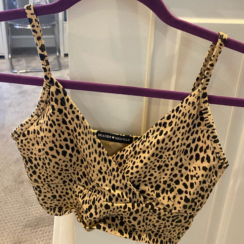 Brandy Melville Cheetah print bra top